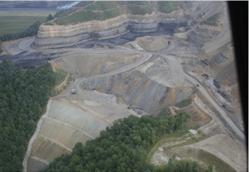 Valley Fill Construction at an Active Surface Mine